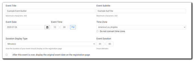 Screenshot: Dialog box for adding event details.
